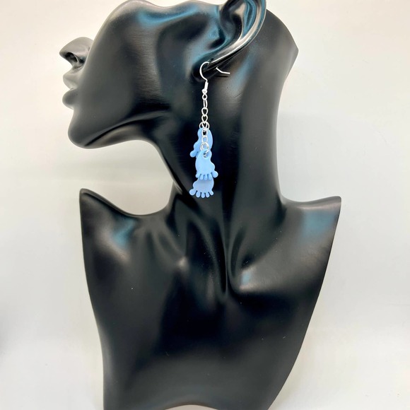 Baby Feet Earrings - Baby Shower Earrings - Gender Reveal Earrings - DDLG - Picture 8 of 11